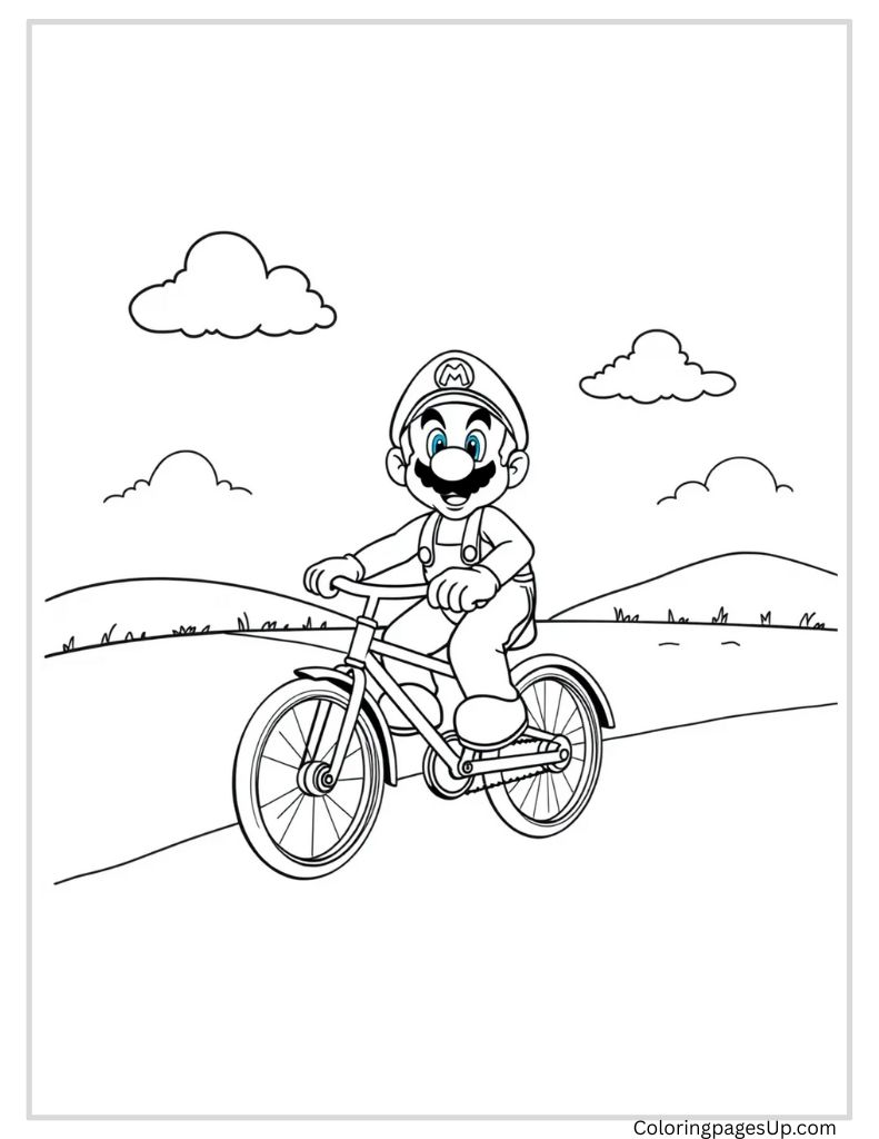 bike riding coloring sheet