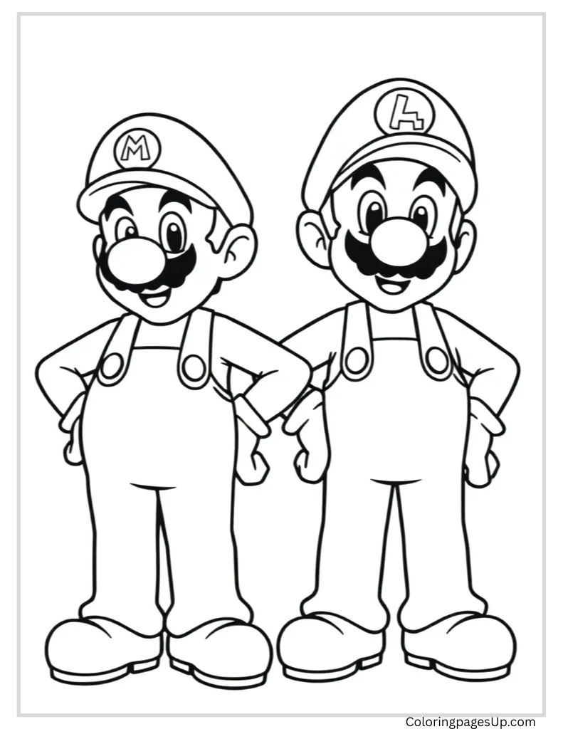 Mario Bothers Coloring Pages