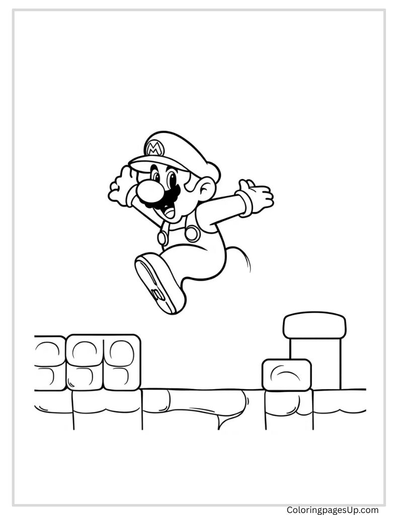 Super Mario background Coloring page