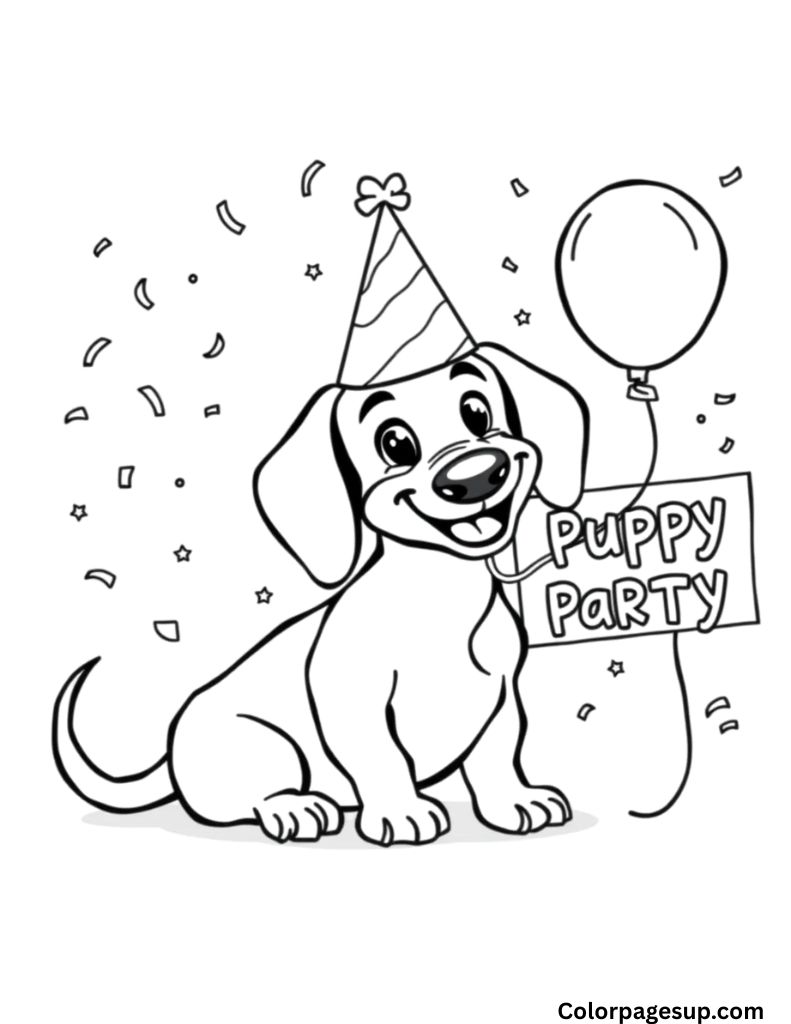 coloring pages of wiener dogs