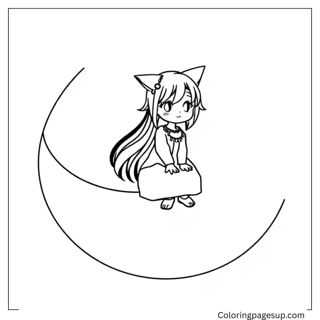 Kuromi Coloring Page