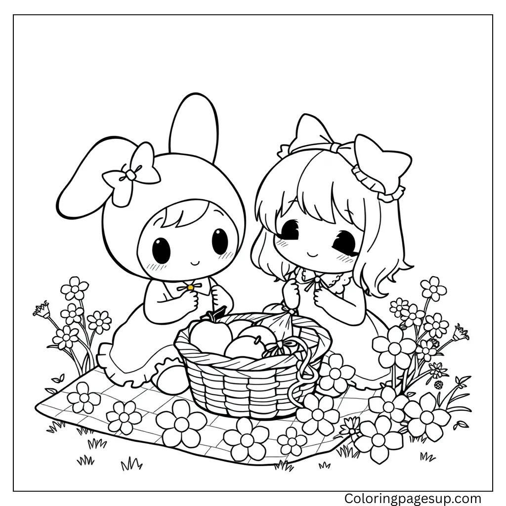 my melody coloring pages