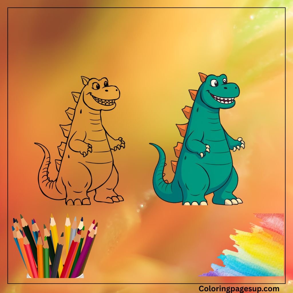 godzilla coloring sheet