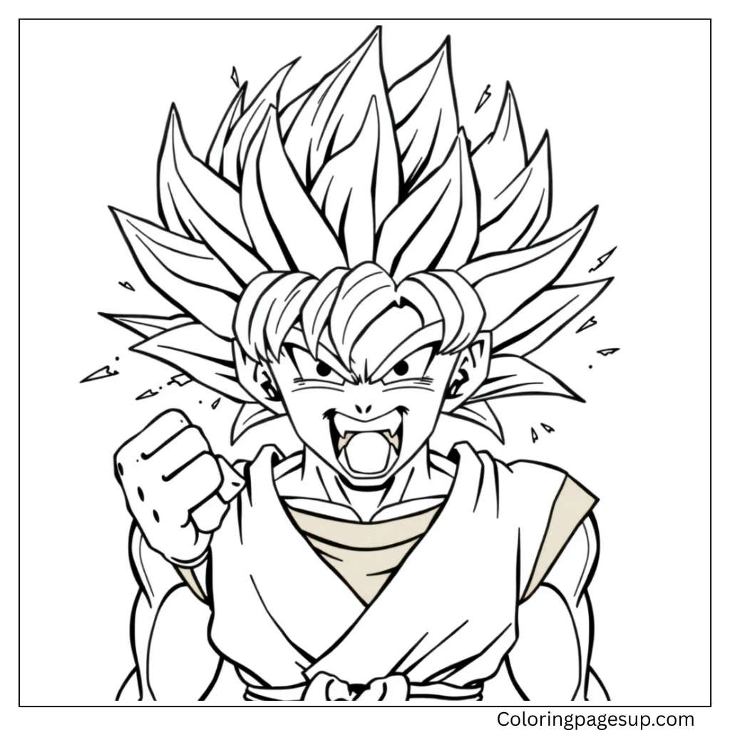 coloring sheet Goku 