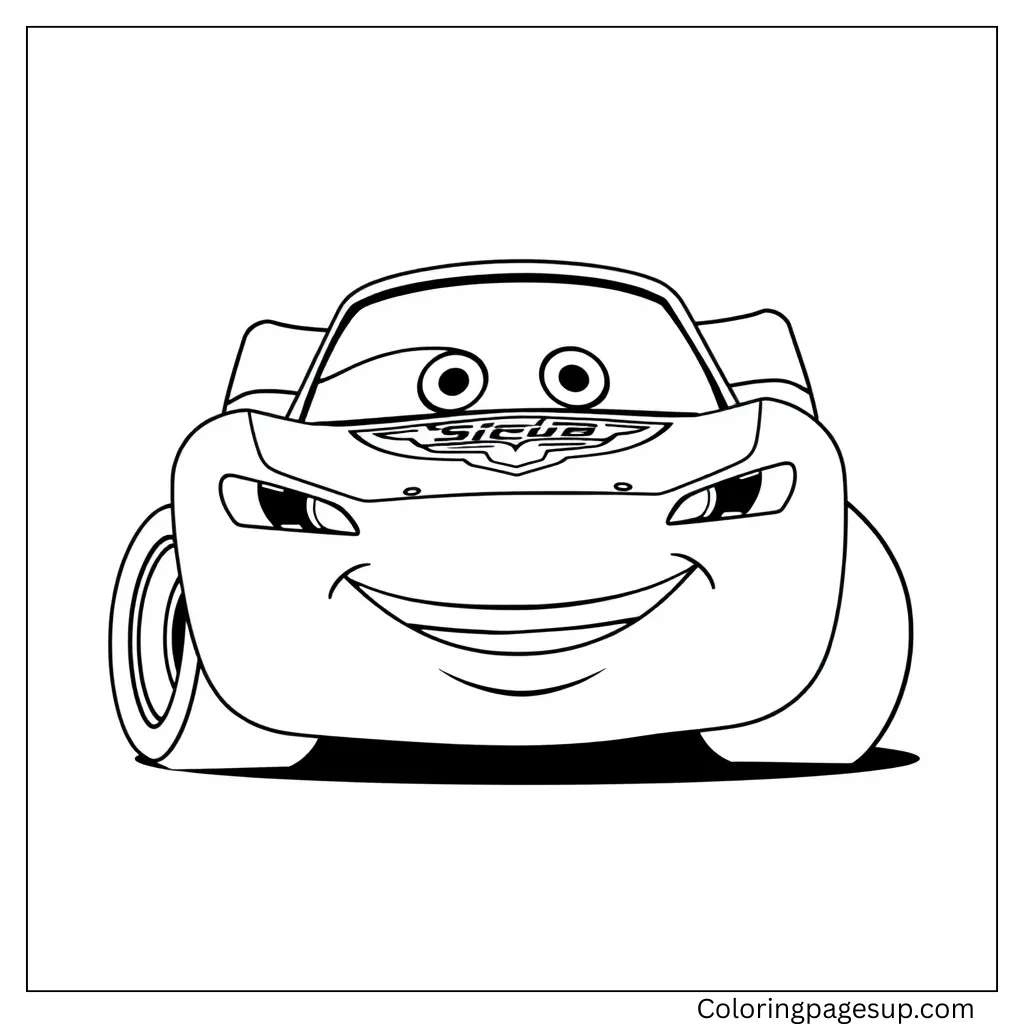 cars 2 lightning mcqueen coloring page