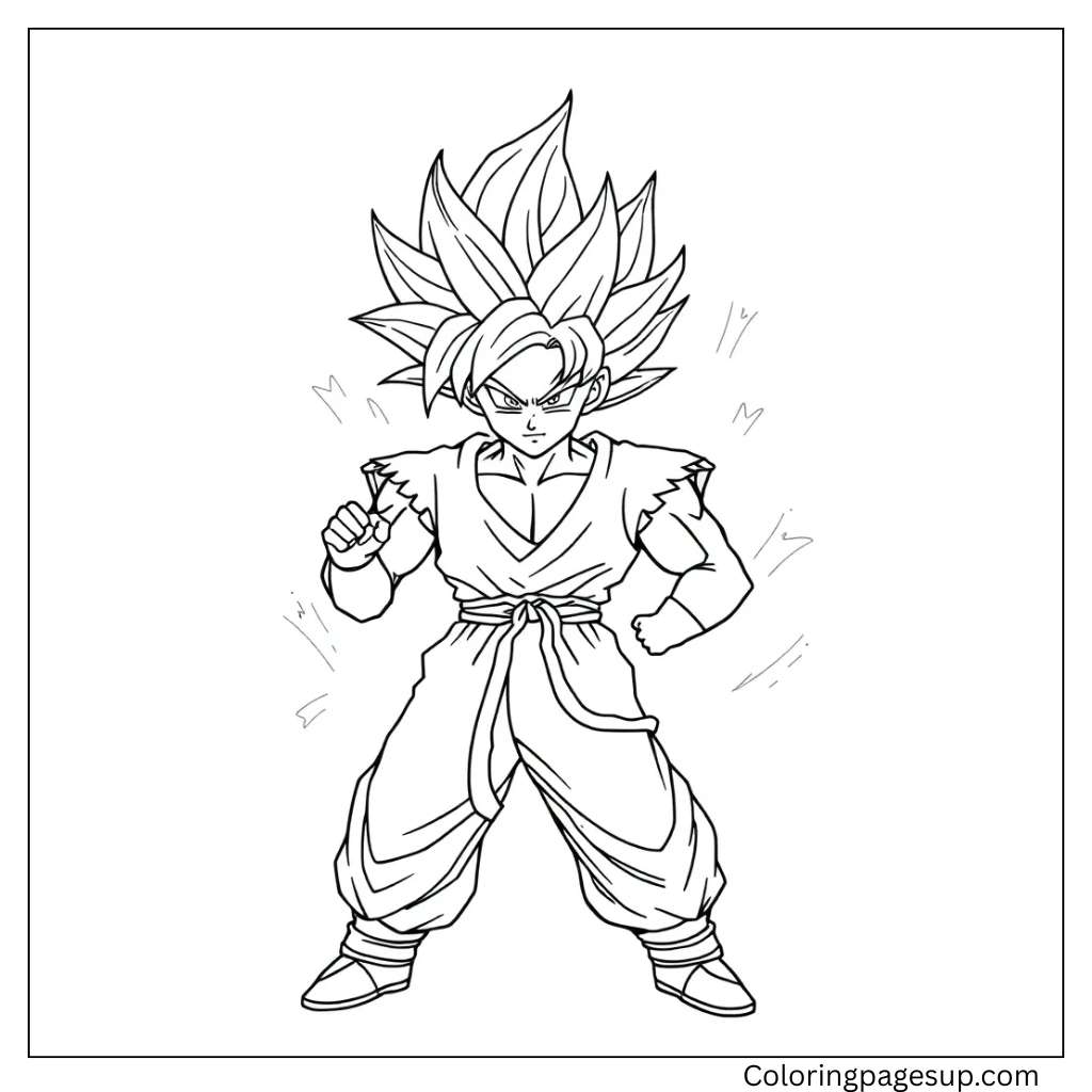 dragon ball z goku coloring pages