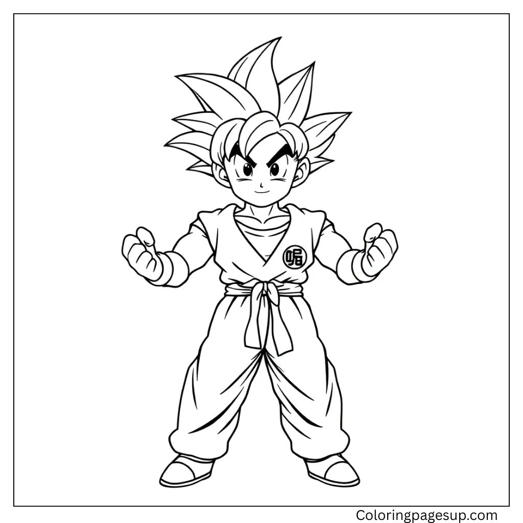 dragon ball z goku coloring pages