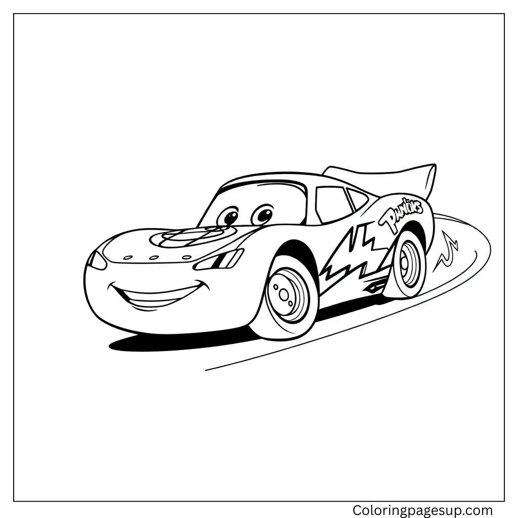 lightning mcqueen coloring page​

