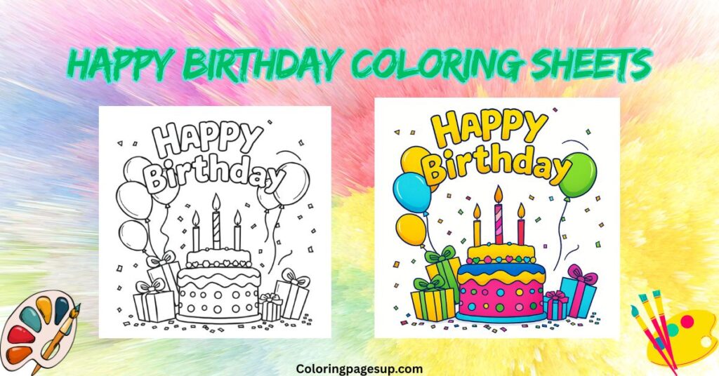 Happy Birthday Coloring Sheet