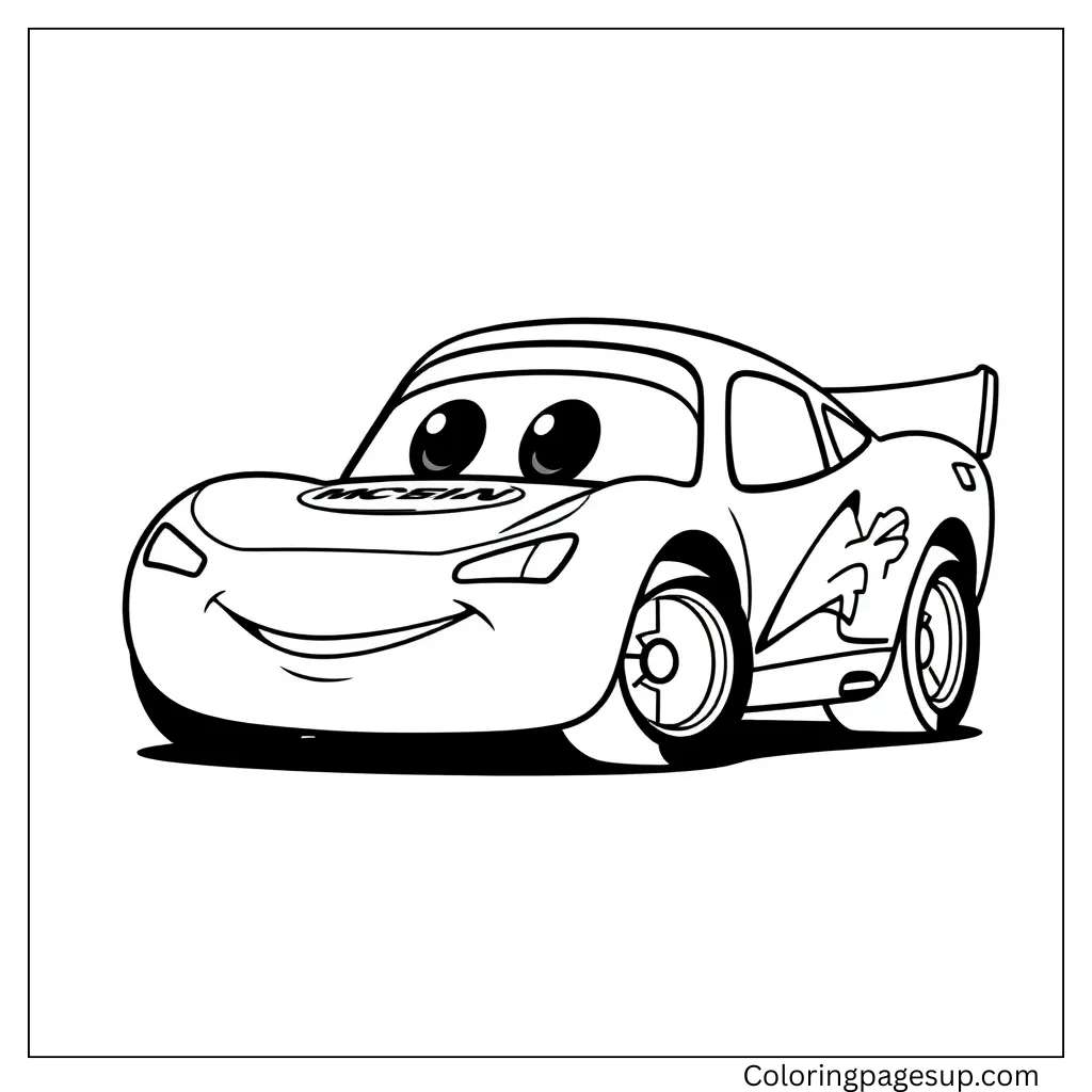 Lightning McQueen coloring page