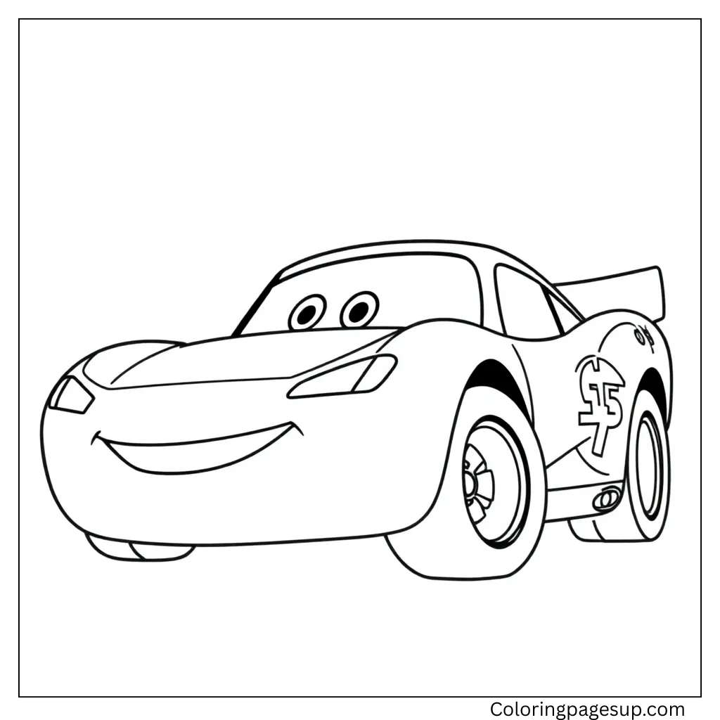 Racing Caring Car Coloring Sheets
