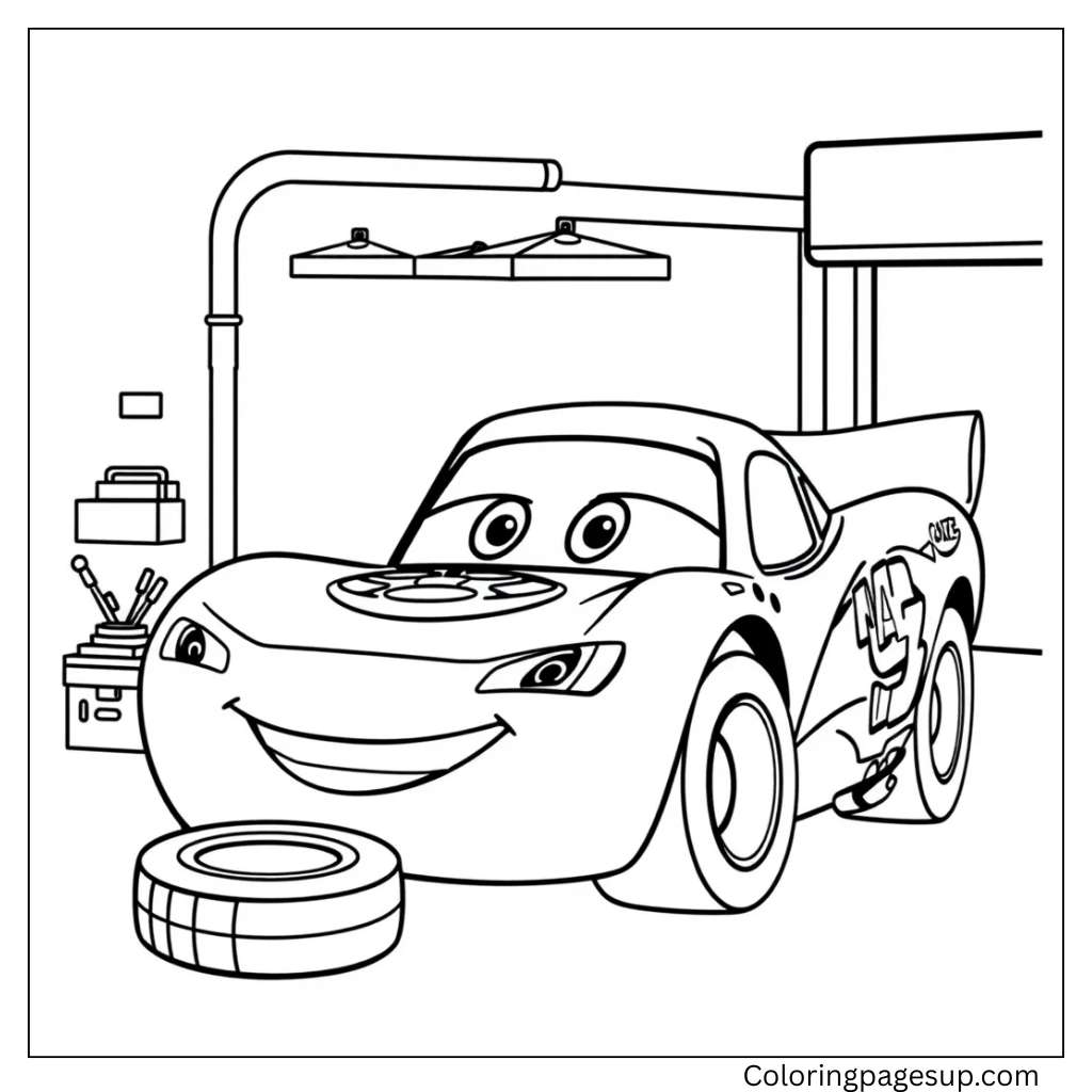 lightning mcqueen coloring page​

