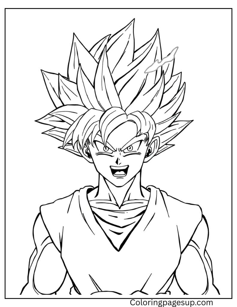 Dragon Ball Z coloring sheet