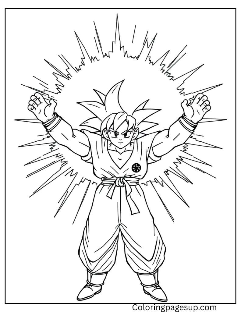 Goku Dragon Ball Z coloring sheets