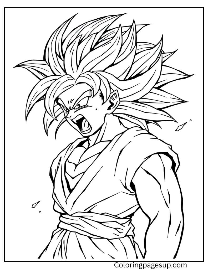 goku dragon ball z coloring pages