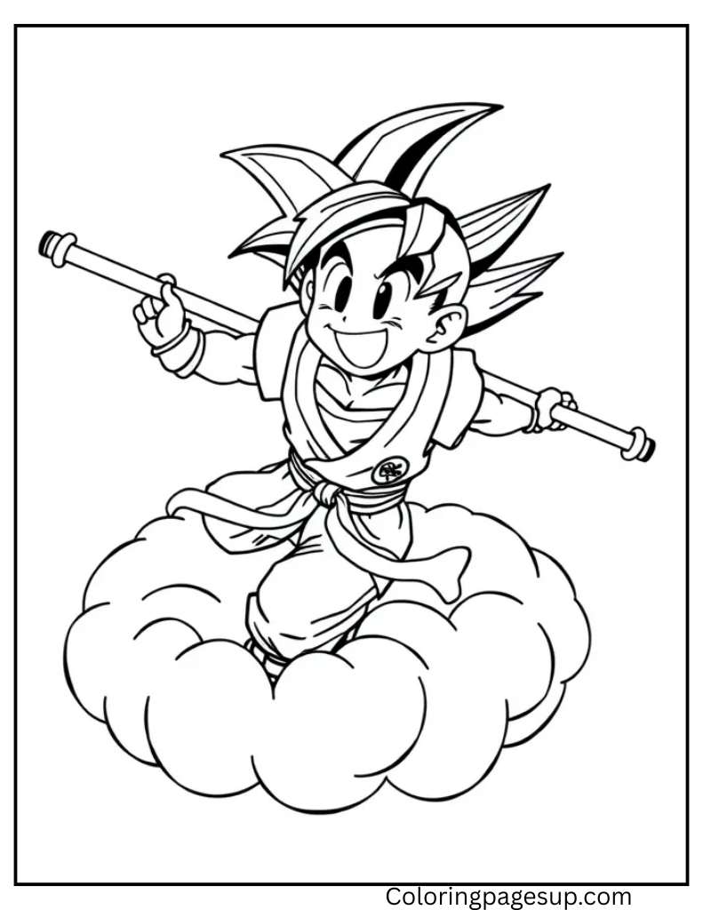 dragon ball z goku coloring pages