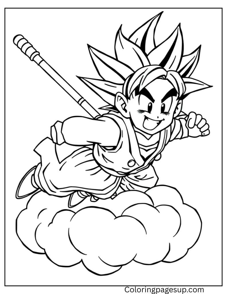 dragon ball z goku coloring pages