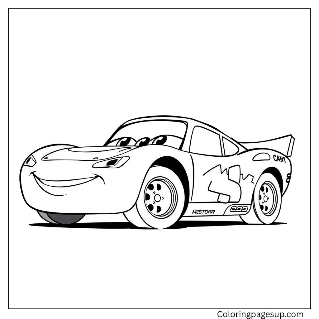 free coloring sheet McQueen Car