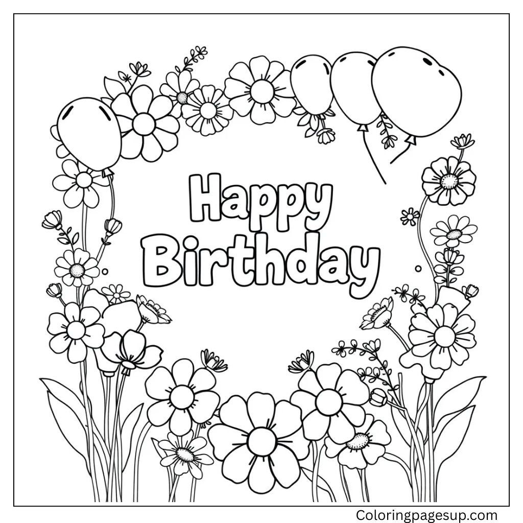 Coloring Birthday Cards