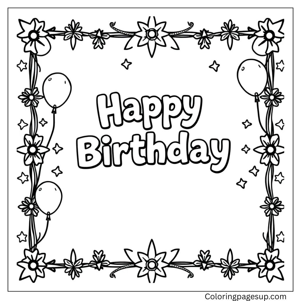 best coloring cards for birthday