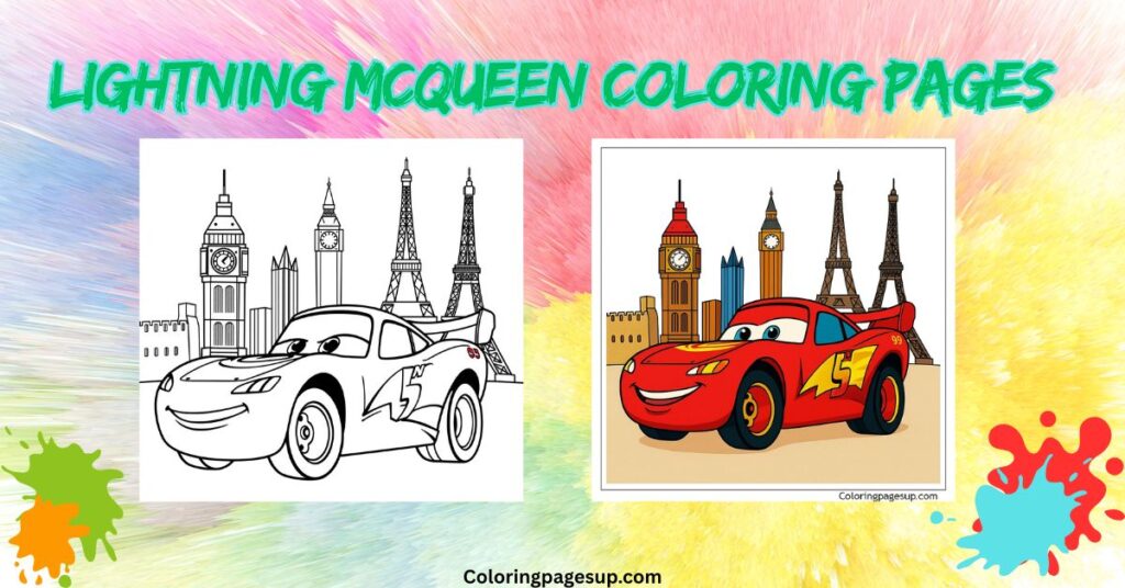 Lightning McQueen coloring page