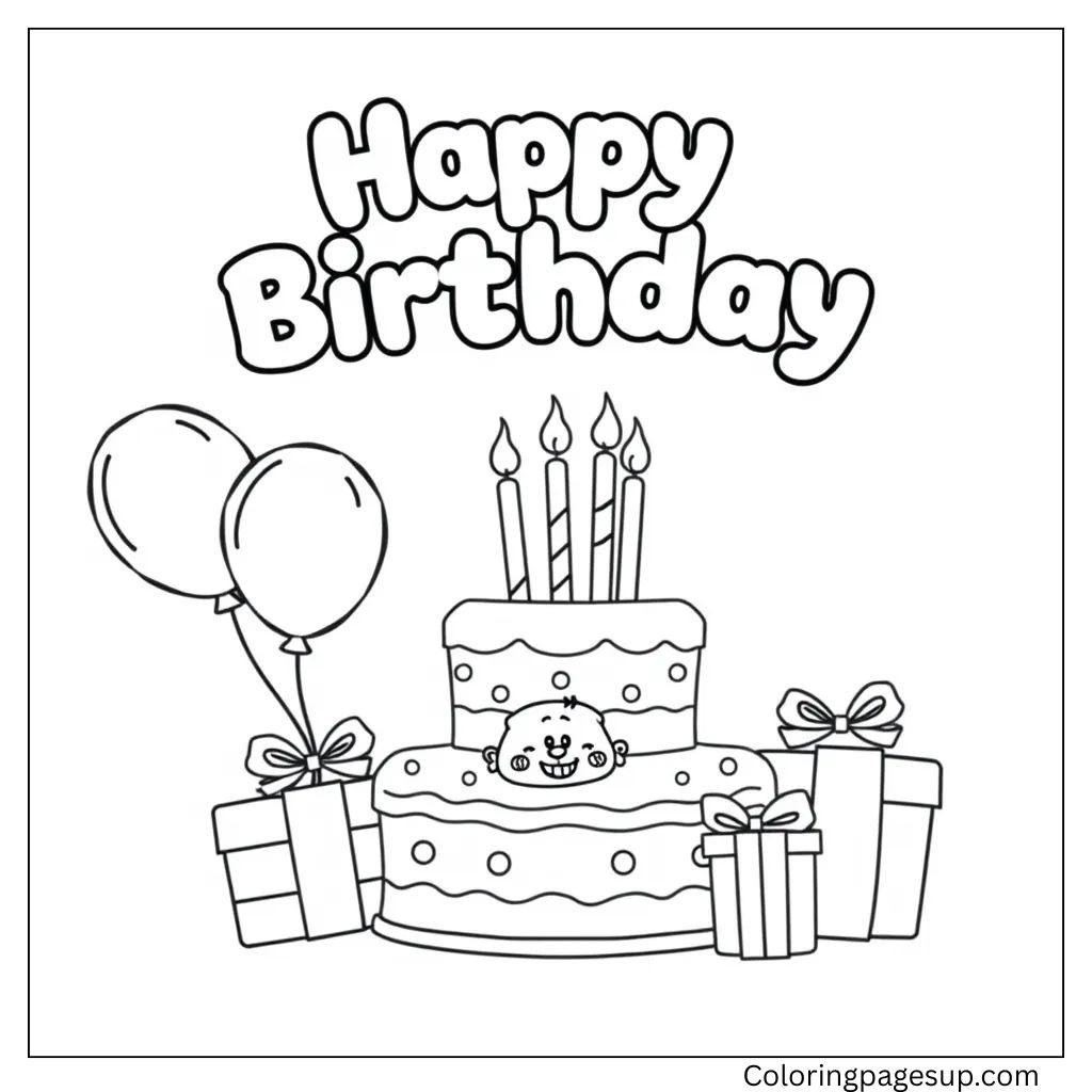birthday coloring