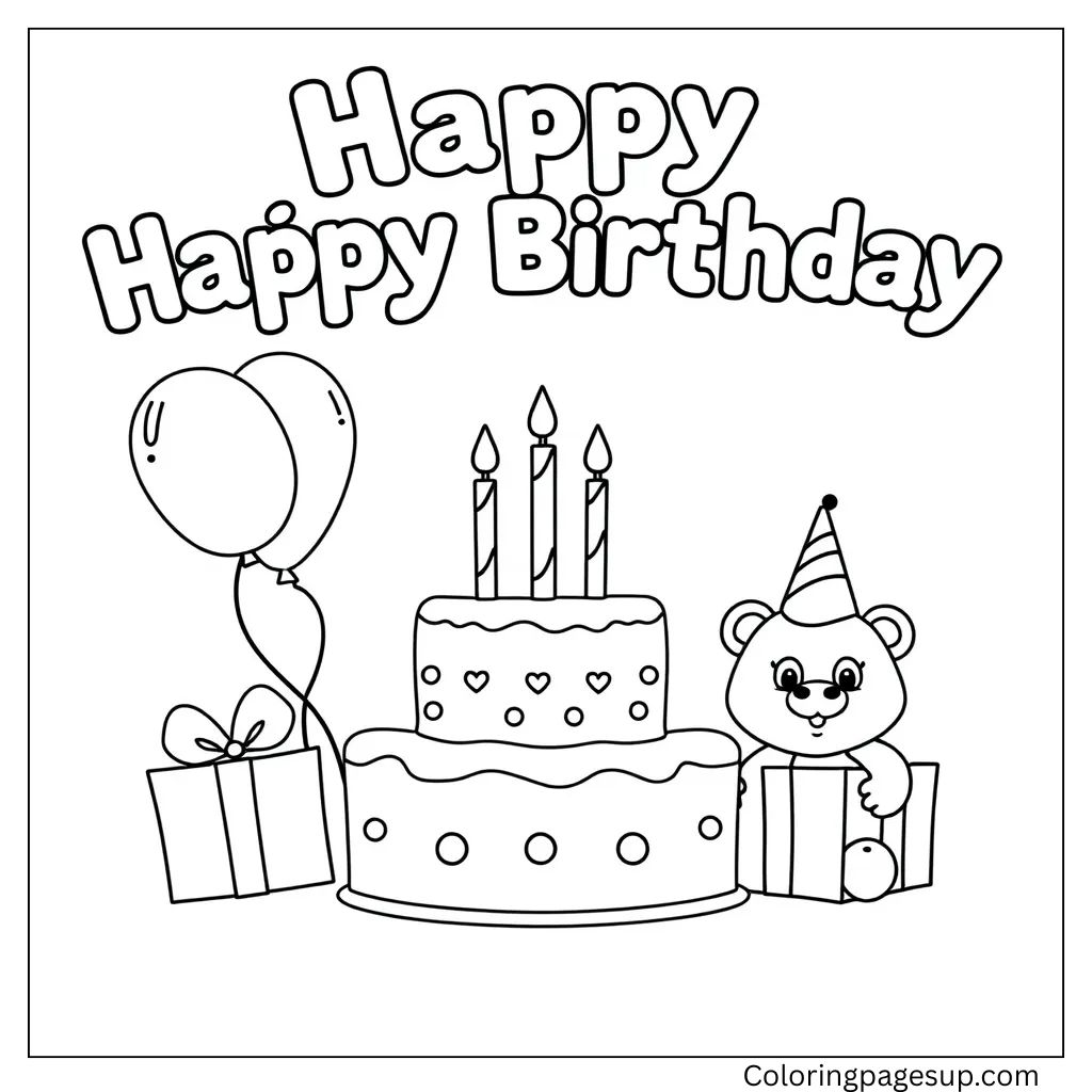 color this birthday page