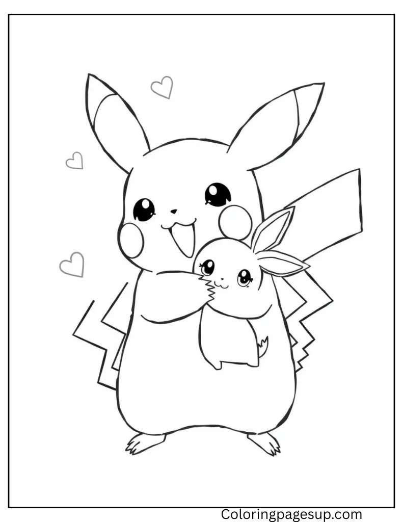pikachu coloring page