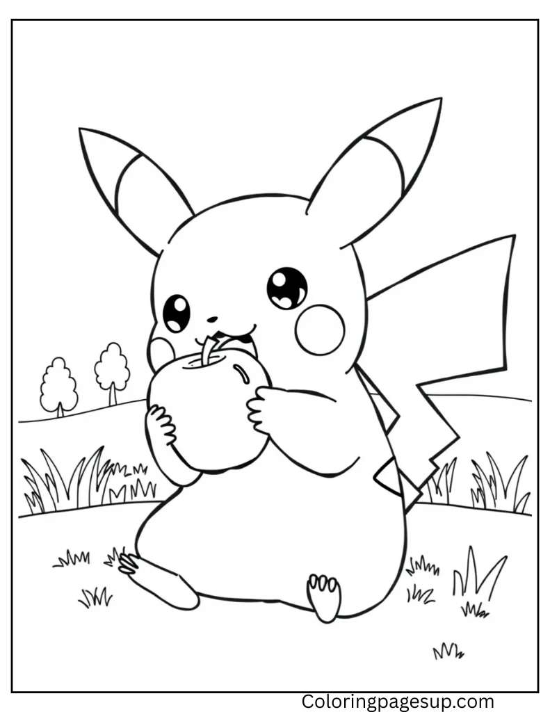 pikachu printable coloring pages