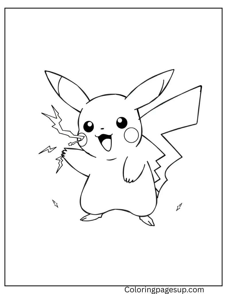 pikachu printable coloring pages