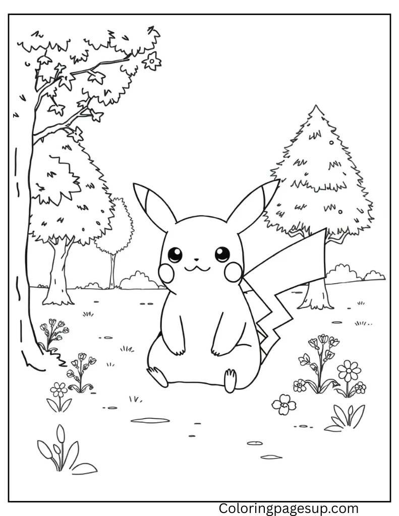 40 Free Pikachu Coloring Page Printable PDF Sheets 