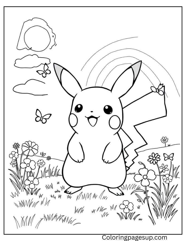 Pikachu coloring pages