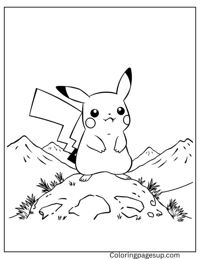 pikachu coloring page