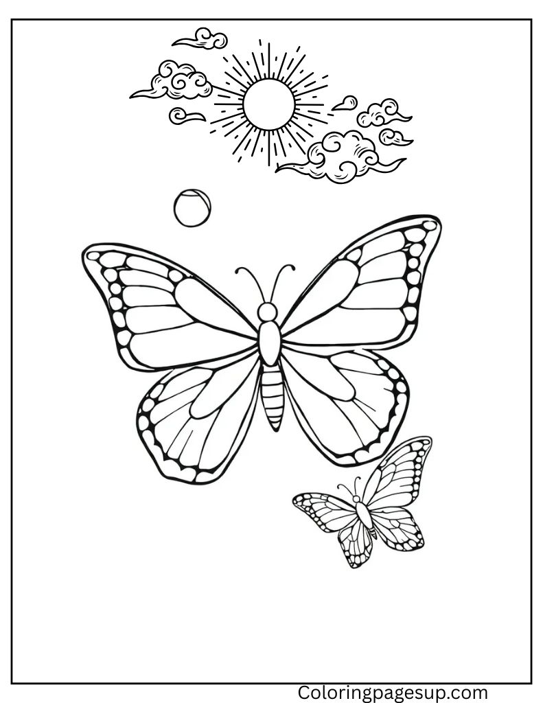 printable butterfly coloring pages