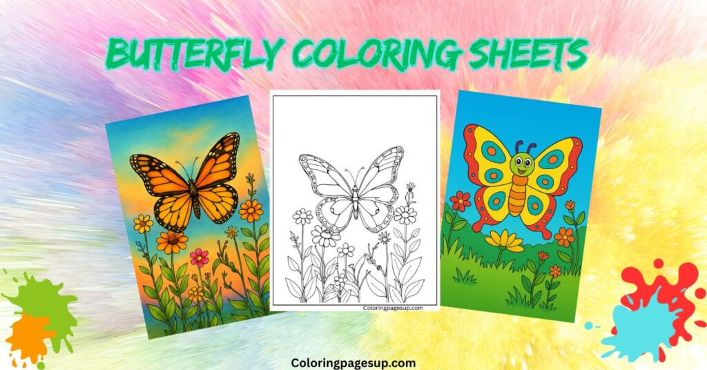 butterfly coloring sheet