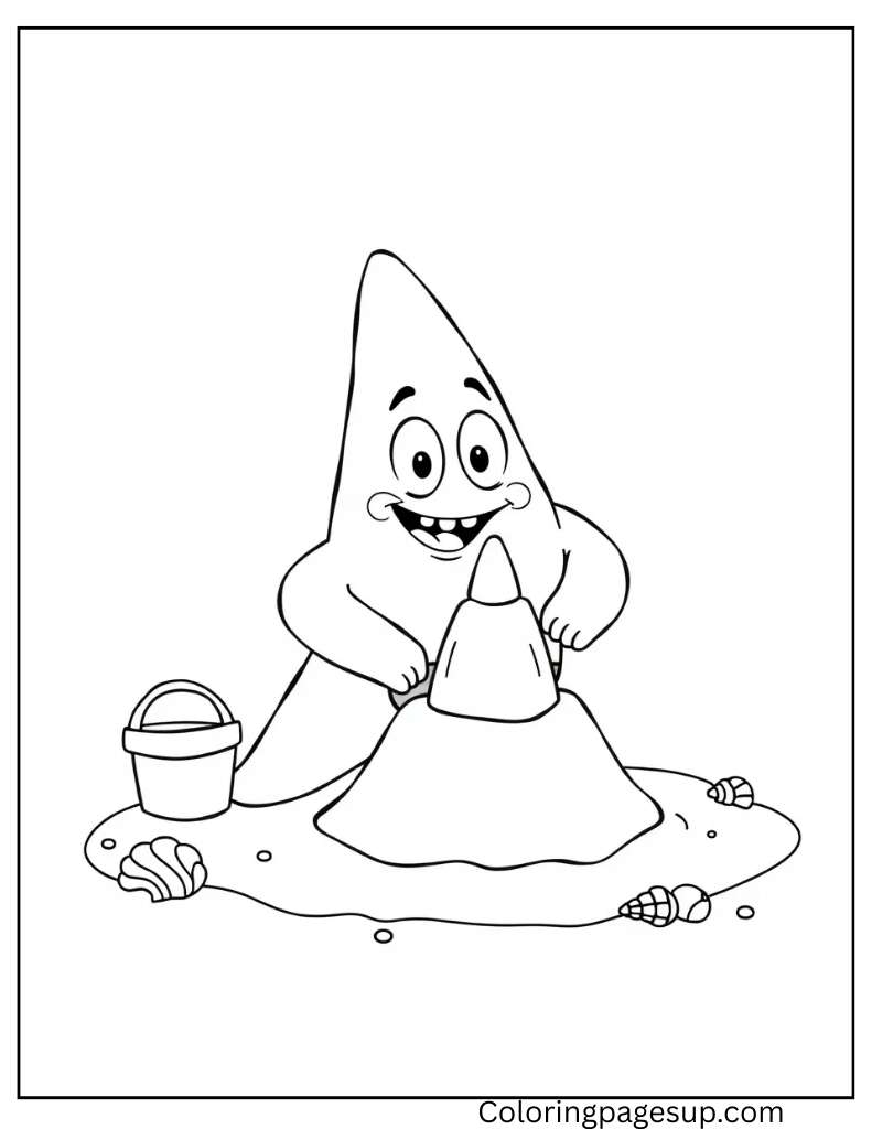 patrick star coloring sheet free printable