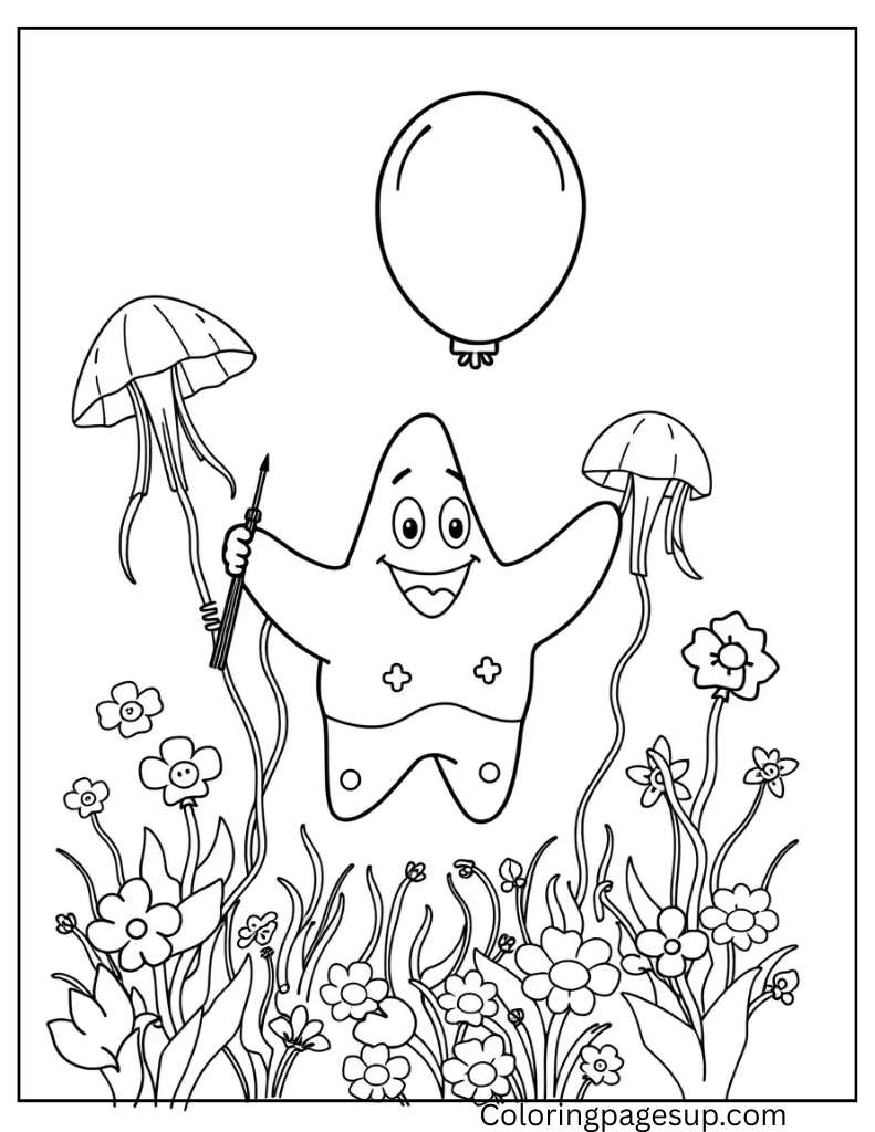 Patrick star coloring sheet