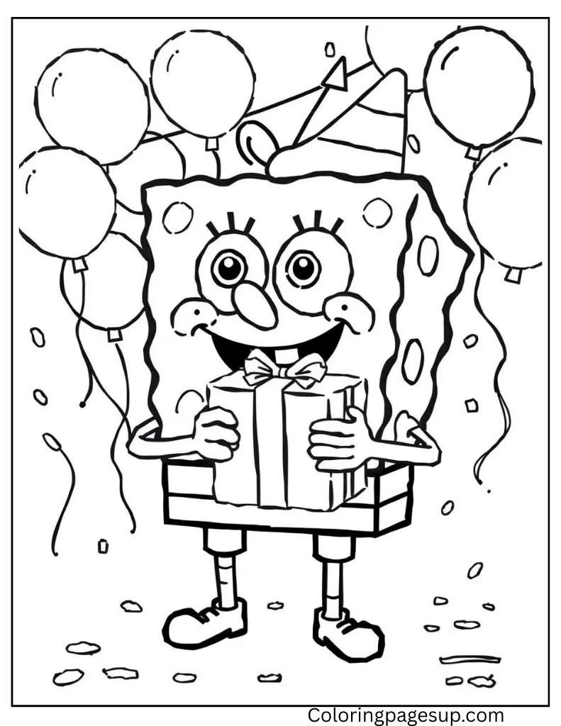 spongebob characters coloring pages