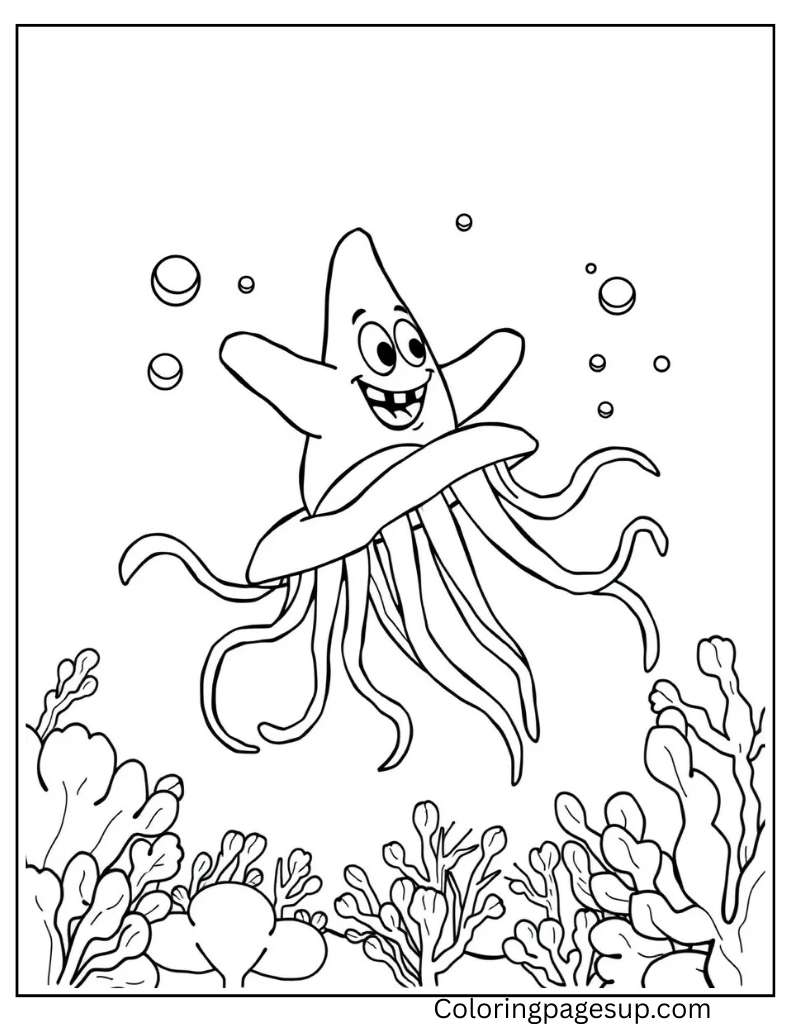 underwater scene coloring pages