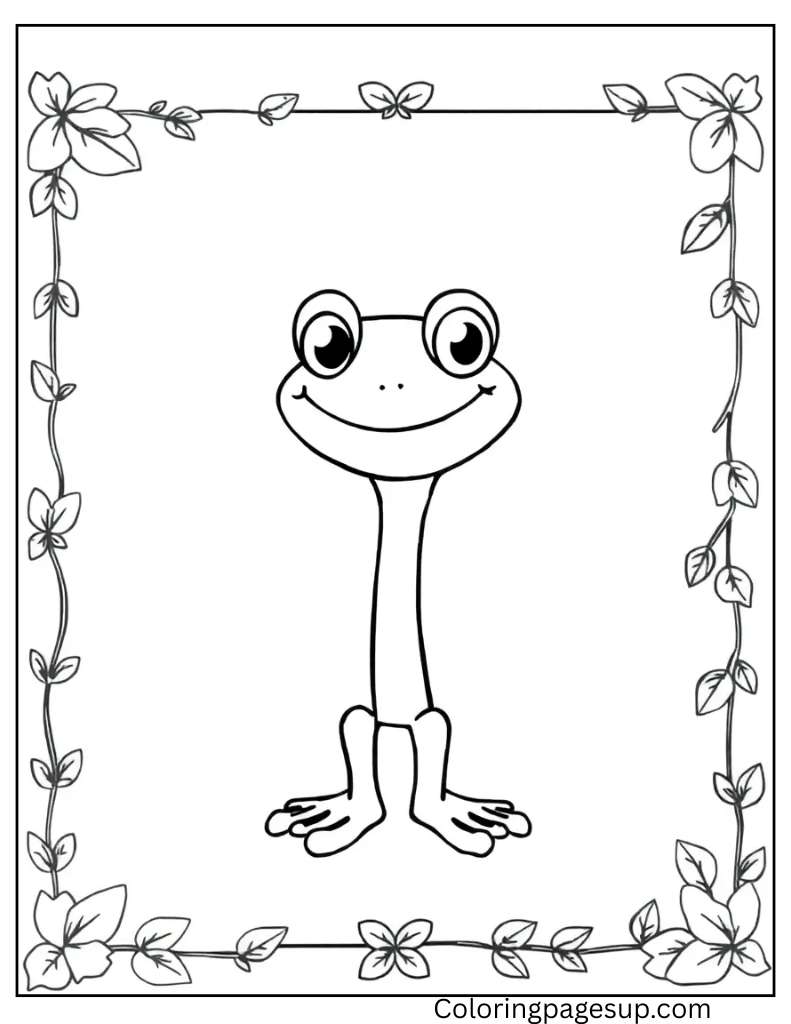Toad coloring page for kids