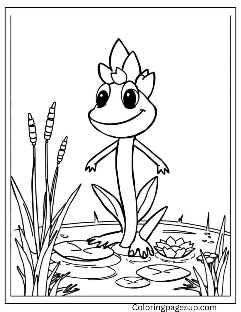 frog coloring page