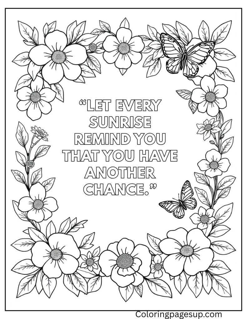 Motivational coloring pages 