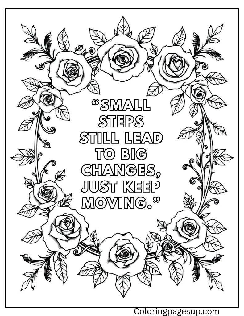 Inspirational Quotes Coloring Pages for everyone