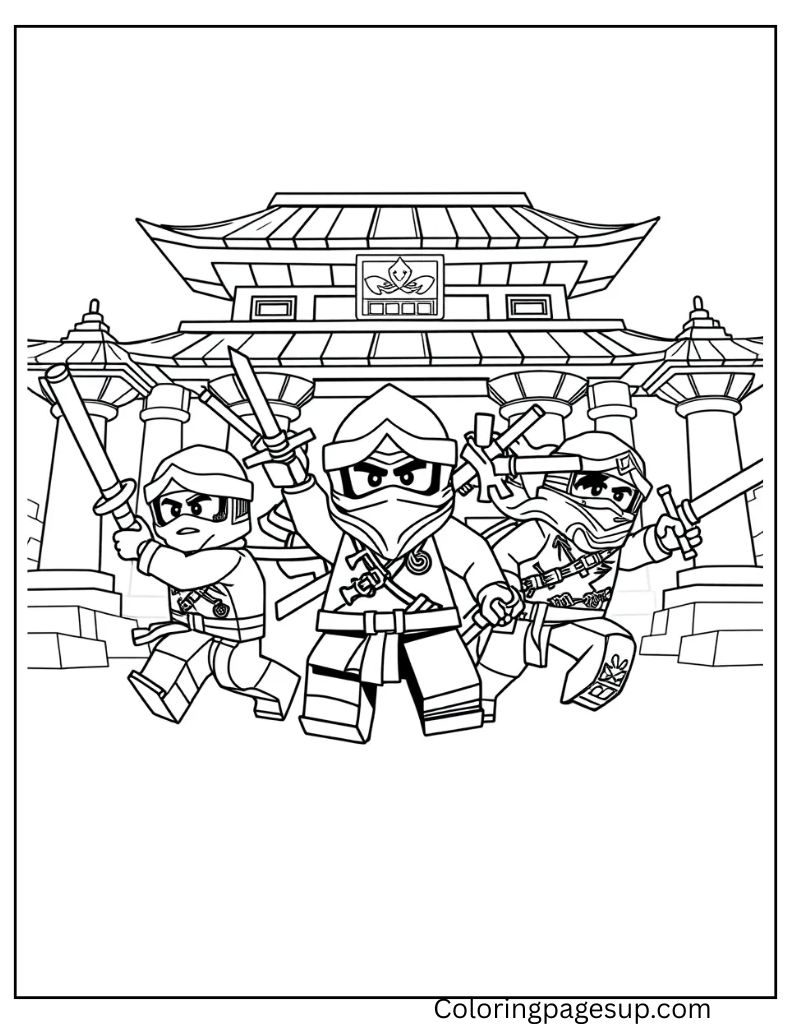 Ninja move scene coloring