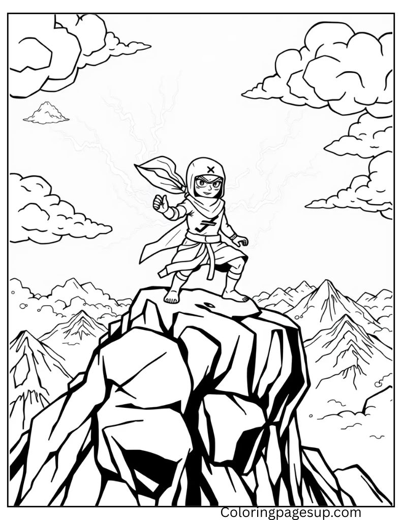 colouring pages ninja