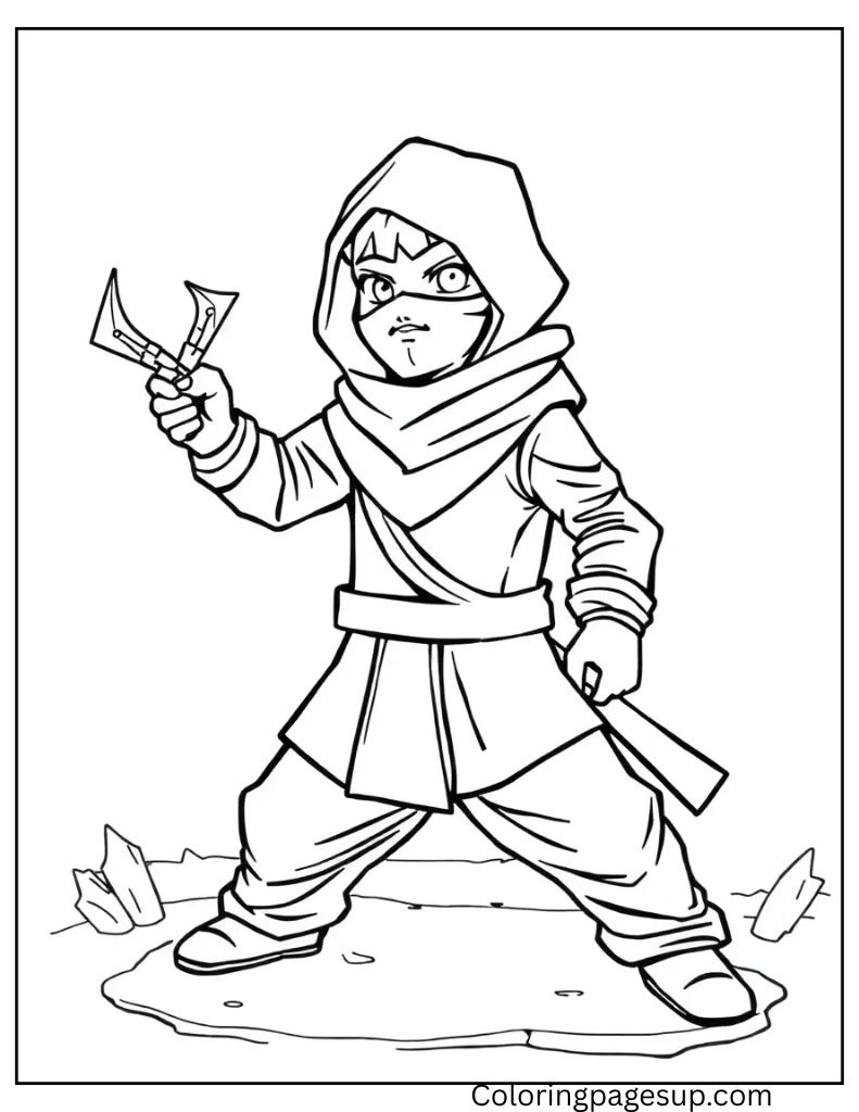 colouring pages ninja
