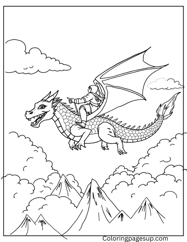 Ninjago and dinosaurs coloring page