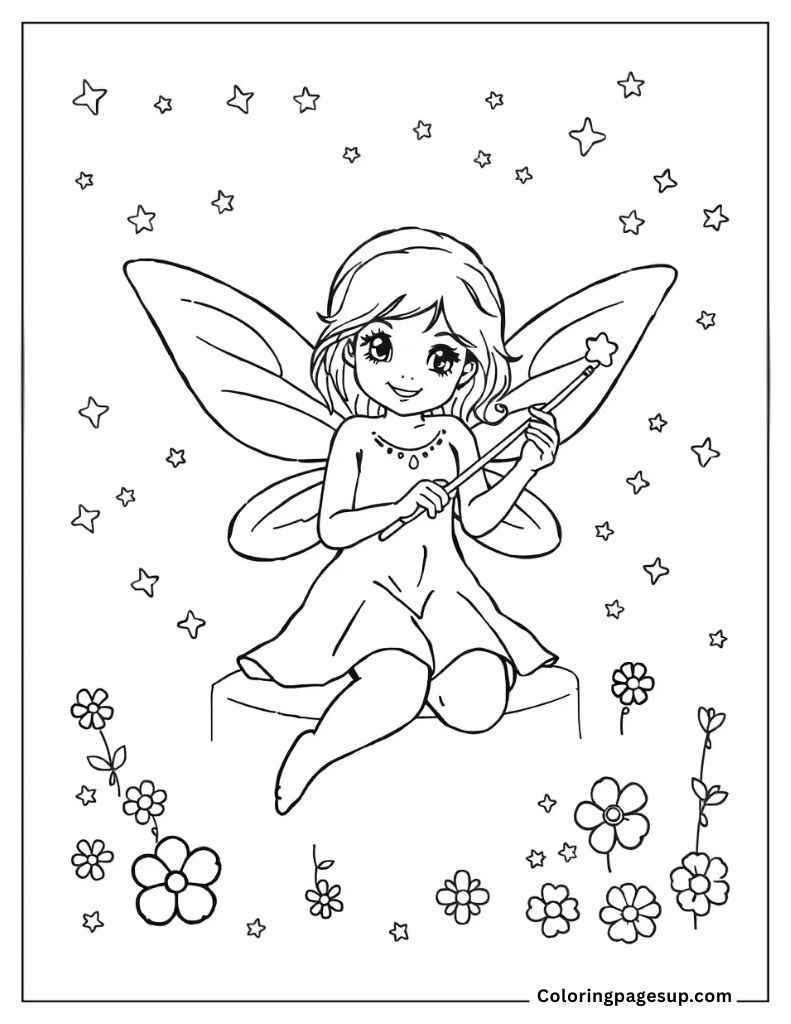 cute fairly color picture for kids