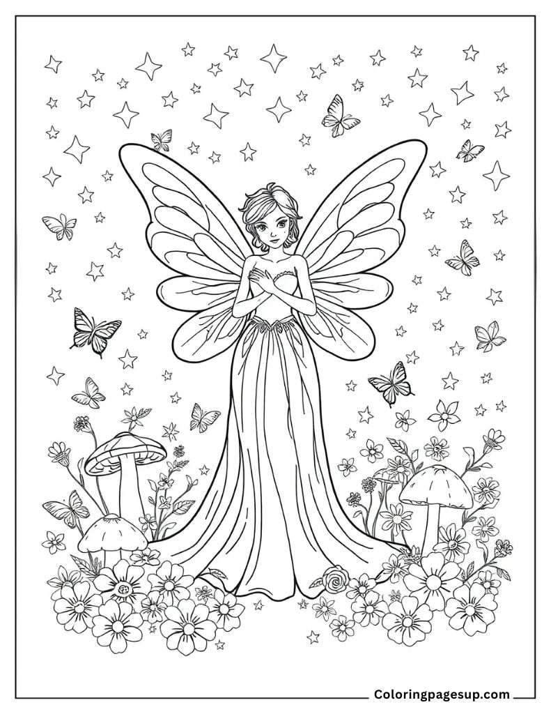 fairy coloring pages for all ages