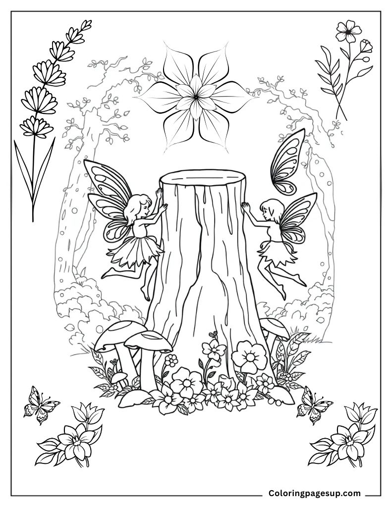 fairy coloring sheets